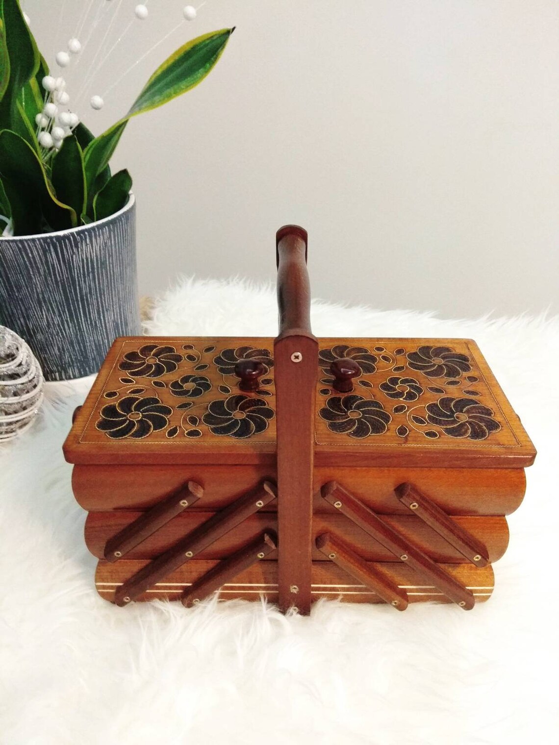 goki wooden sewing box