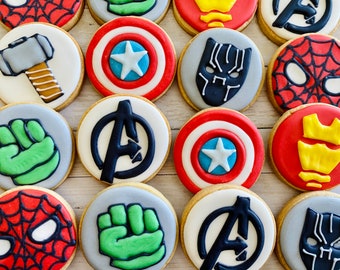 Super Hero Cookies, Super Hero Party, Super hero Birthday Party Favors, Super hero Cake,