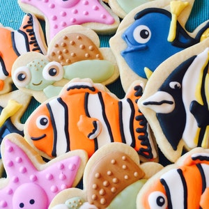 Finding Nemo Cookies, Finding Dory Birthday, Finding Nemo birthday favors, Finding Nemo Party