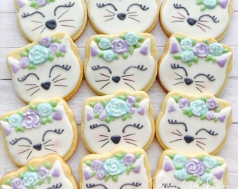 Kitty Birthday, Kitten Birthday, Kitten favors, Kitty Birthday Favors, Kitty Cookies, Kitty favors