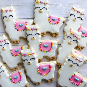 LLama Birthday Favors, Llama Cookies