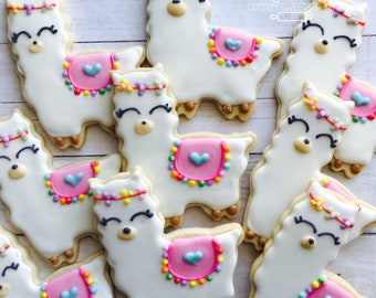 LLama Birthday Favors, Llama Cookies