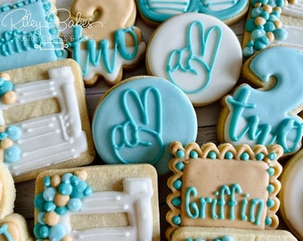 Two Cool Birthday, Two Cool Theme Cookies