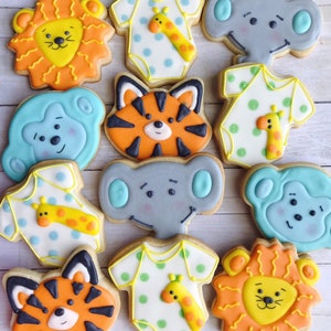 Safari Cookies, baby shower favors, Jungle theme