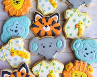 Safari Cookies, baby shower favors, Jungle theme