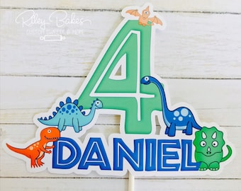 Dinosaur Cake Topper, Dinosaur Theme Birthday