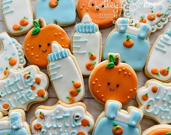 Little Cutie Baby Shower Cookies: Assorted Theme Favors