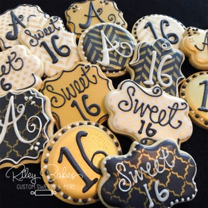 Sweet 16 Cookies: Assorted Theme Party Favors