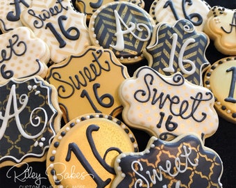 Sweet 16 Cookies: Assorted Theme Party Favors