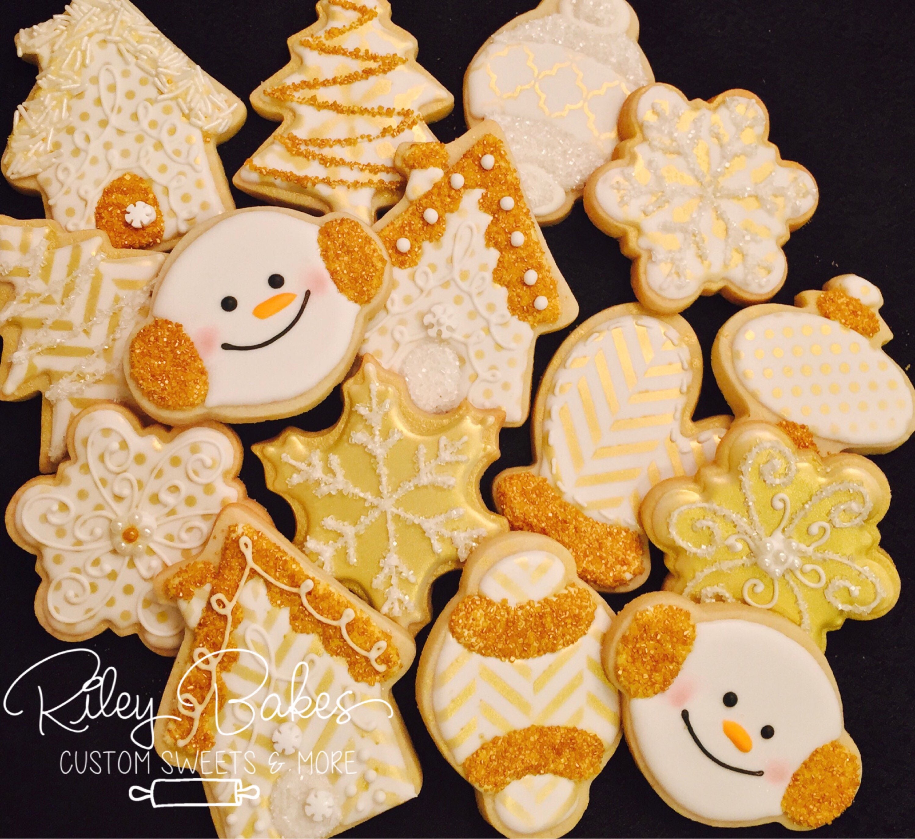Christmas Cookies Christmas Party Snowman cookies Snowflake Etsy