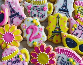 Paris Theme Cookies, Ooh La La Birthday