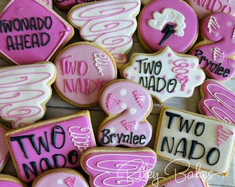 Two-nado Theme Cookies: Assorted Decorated Cookies