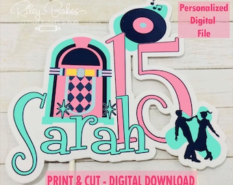 Printable Centerpiece sock Hop instant Download Digital Items Are Non-refundable - Etsy