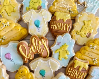 Winnie The Pooh Baby Shower Cookies