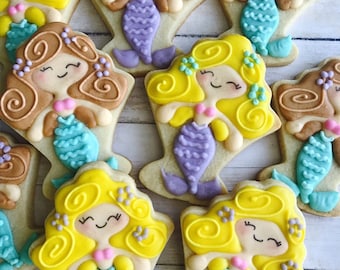 Mermaid Cookies, Mermaid Birthday
