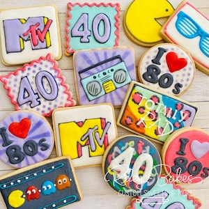 80s Theme Cookies, I love the 80s party
