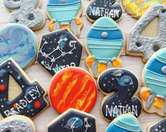 Space Themed Cookies, Space Themed Birthday