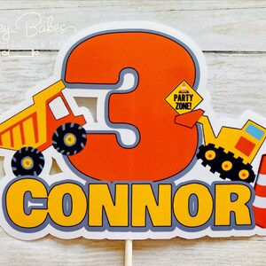 Construction Cake Topper, Construction Party Theme