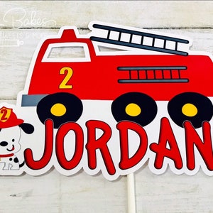 Firetruck cake topper, firetruck birthday, firetruck baby shower, fire truck cake, fireman baby, fire truck birthday