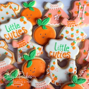 Little Cutie Baby Shower, Little Cutie Favors, Little Cutie Cookies