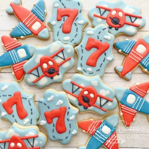 Airplane Cookies: First Birthday Favors, Time Flies Theme