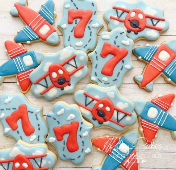 Airplane Cookies, Airplane Favors, Airplanes Birthday, Time Flies First