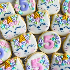 Unicorn Kitty Cookies, Unicorn Kitty favors, Caticorn cookies