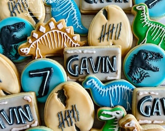 Dinosaur Theme Birthday, Dinosaur Cookies