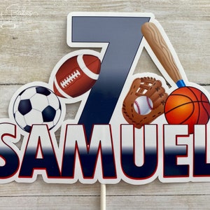 Sports Cake Topper, Sports Theme Birthday