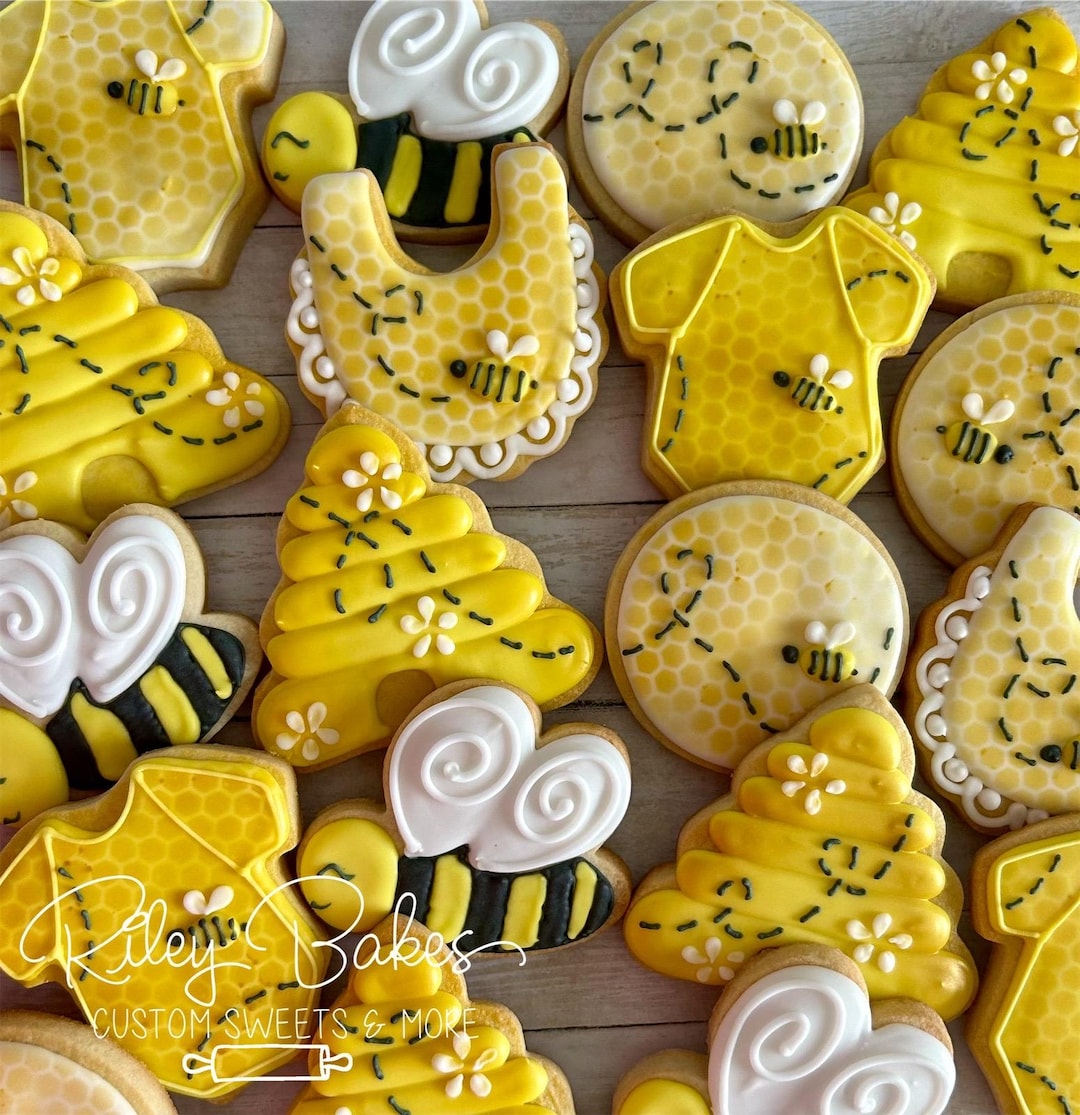 Sweet as Can Bee Baby Shower Cookies: 1 Dozen Assorted - Etsy