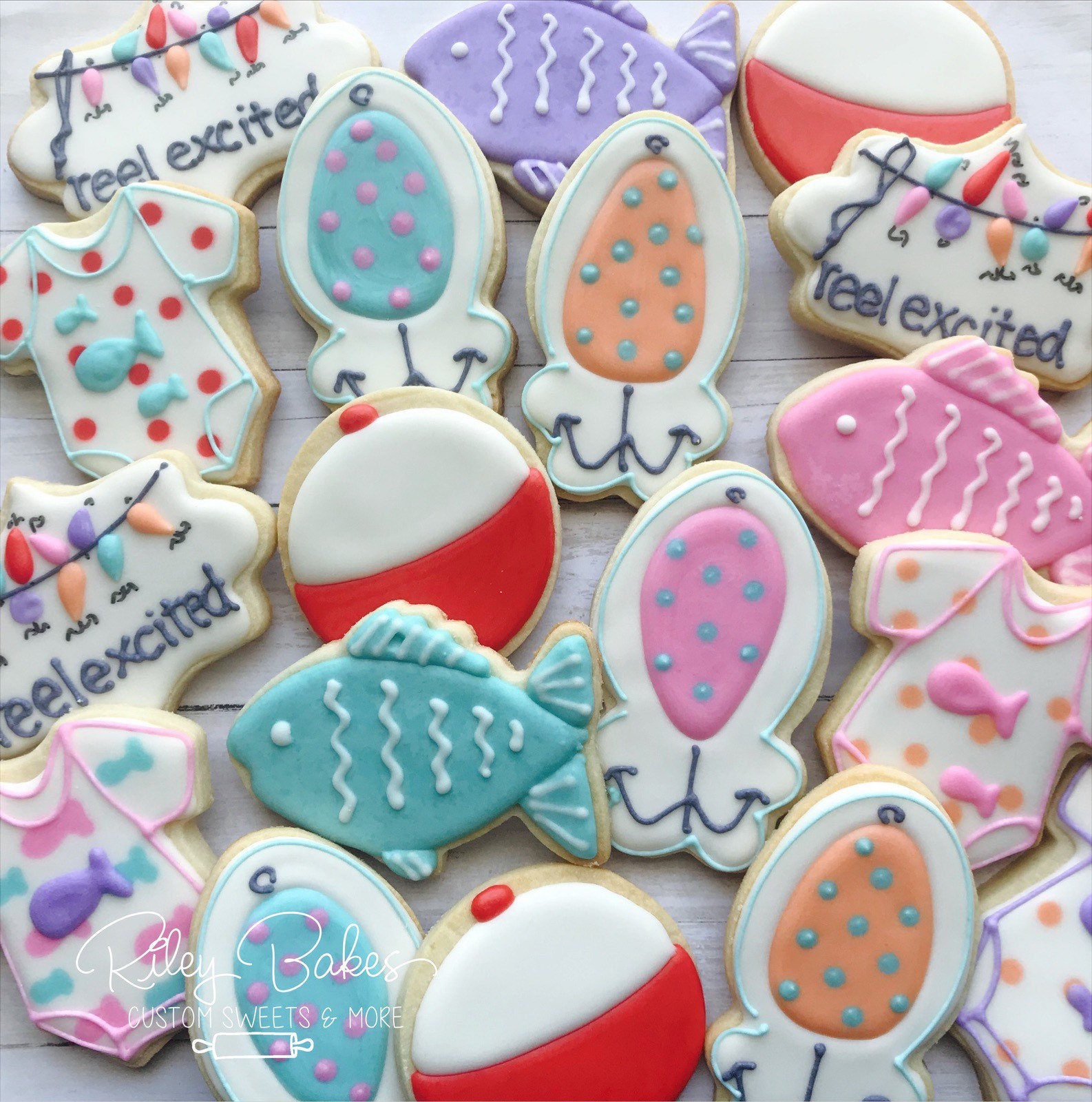 diy cookie fishing reels Reeling in the Big One Each cookie comes individually heat sealed for freshness Decorate a Fun Fishing Cookie