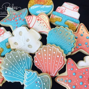 Beach Theme Cookies: Assorted Party Favors