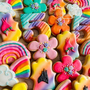 Trolls Theme Birthday Cookies