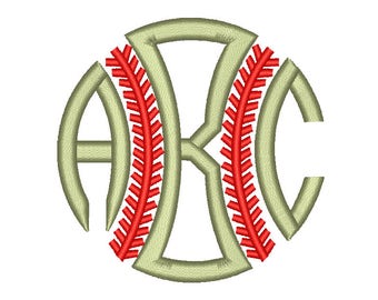 SALE!! Baseball Monogram Font Machine Embroidery Designs 5 Size Bx Embroidery Fonts Alphabets Monogram - INSTANT DOWNLOAD