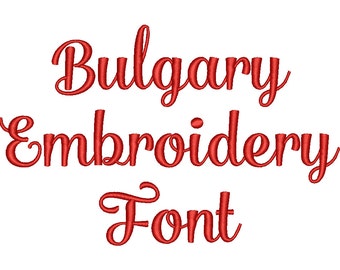 Bulgary Script Font Set 1 Embroidery Font Machine Embroidery Alphabet Monogram Font Designs 4 Size BX Embroidery Fonts - INSTANT DOWNLOAD