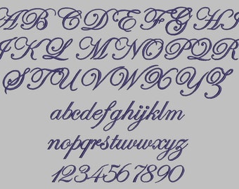 SALE!! Edwardian Script Embroidery Font Machine Embroidery Designs 3 Size Embroidery Font Bx Embroidery Fonts - INSTANT DOWNLOAD
