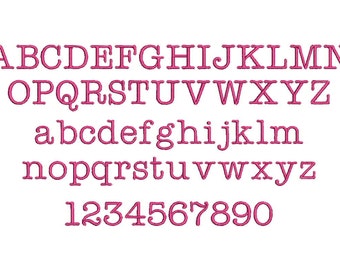SALE!! TypeWriter Font Machine Embroidery Designs 3 Size Bx Embroidery Fonts - INSTANT DOWNLOAD