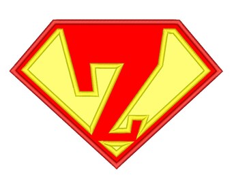 Alphabet "Z" Superman Font Appliqué Embroidery Font Machine Embroidery Monogram Font Designs 7 Size Embroidery Fonts - INSTANT DOWNLOAD