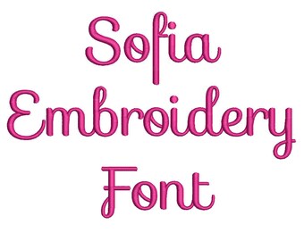 Sofia Embroidery Font Machine Embroidery Alphabet Monogram Font Designs 6 Size BX Embroidery Fonts - INSTANT DOWNLOAD