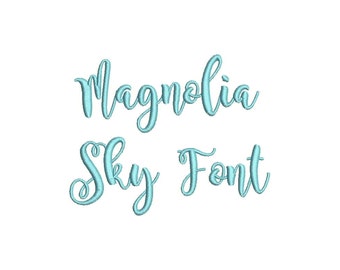 Magnolia Sky Font Embroidery Font Machine Embroidery Alphabet Monogram Font Designs 1 Size BX Embroidery Fonts - INSTANT DOWNLOAD