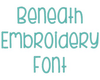 SALE!! Beneath Embroidery Font Machine Embroidery Monogram Font Designs 6 Size Bx Embroidery Fonts - INSTANT DOWNLOAD