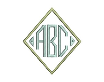 SALE!! Octagon Monogram Font Machine Embroidery Designs 3 Size Bx Embroidery Fonts - INSTANT DOWNLOAD