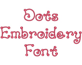 Dots Font Embroidery Font Machine Embroidery Alphabet Monogram Font Designs 4 Size BX Embroidery Fonts - INSTANT DOWNLOAD