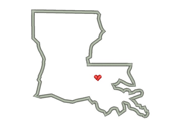 louisiana state outline appliqué designs machine applique etsy
