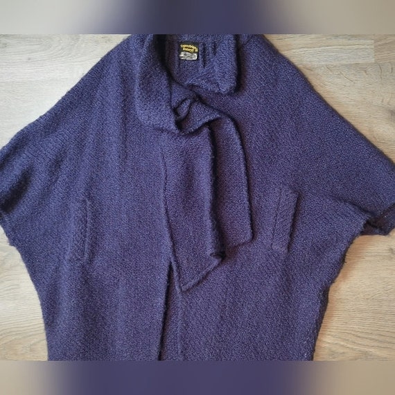 Stunning 70s Vintage Purple Cape Coat - Chic Wool… - image 2