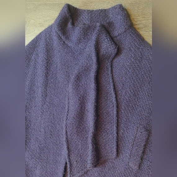 Stunning 70s Vintage Purple Cape Coat - Chic Wool… - image 3