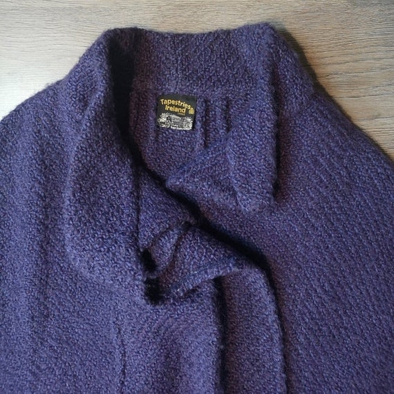 Stunning 70s Vintage Purple Cape Coat - Chic Wool… - image 9