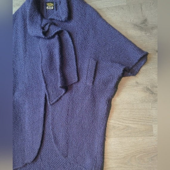 Stunning 70s Vintage Purple Cape Coat - Chic Wool… - image 4
