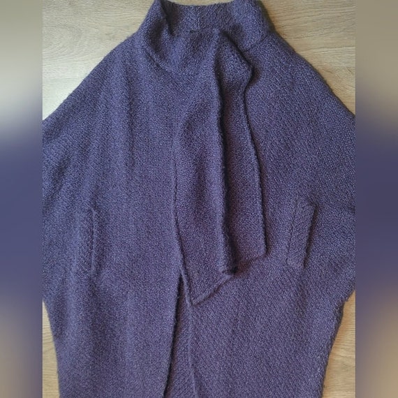 Stunning 70s Vintage Purple Cape Coat - Chic Wool… - image 5