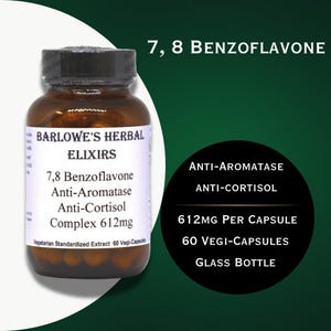 7,8 Benzoflavone Complex | Testosterone Booster | Anti - Aromatase | Anti-Cortisol | Stearate Free | Glass Bottle bild 3